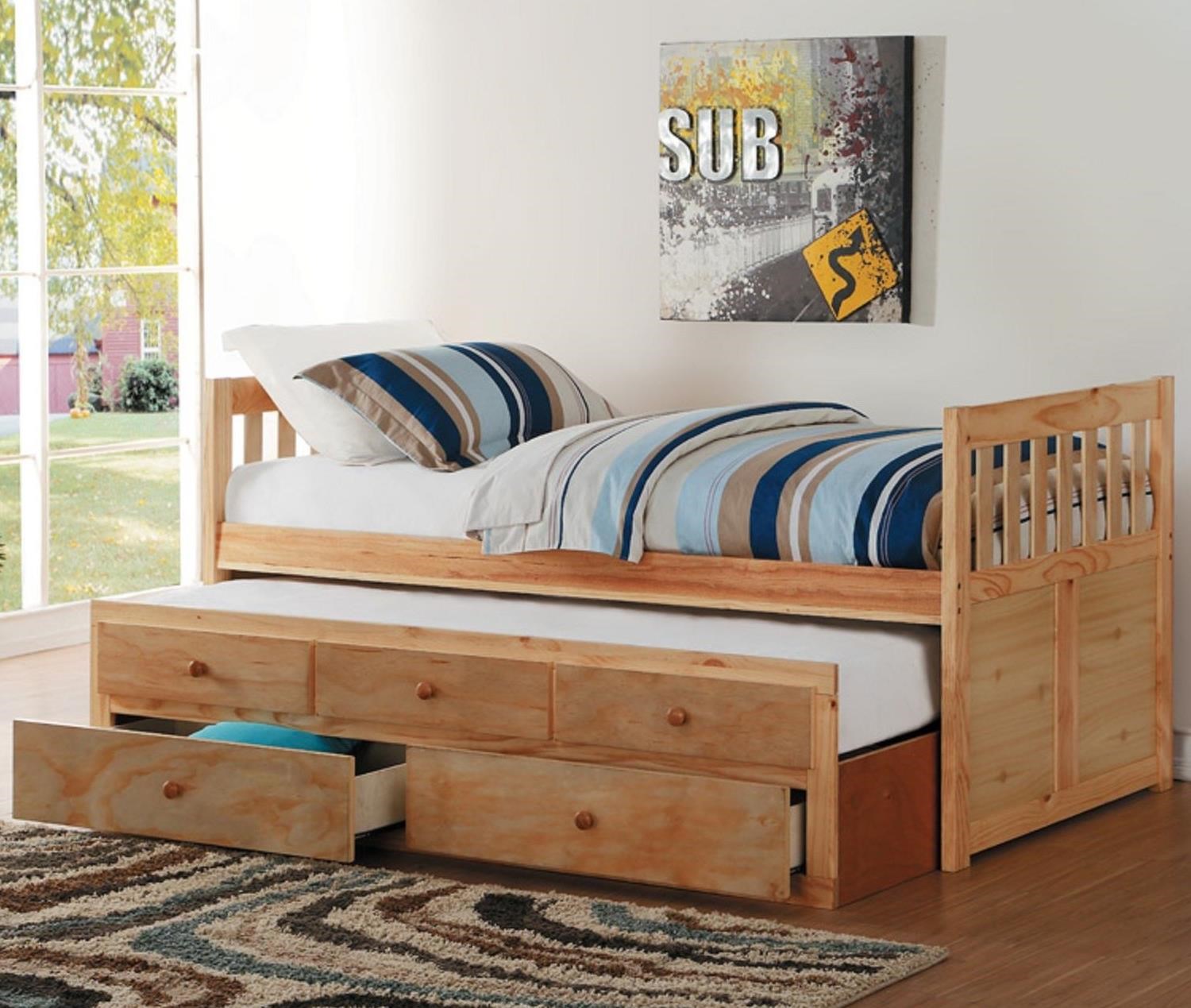 Homelegance Bartly Twin Captain's Bed with Trundle A1 Furniture